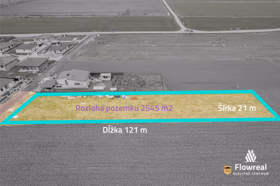 Grundstück 2.500 m², Slavnica – Grundstück mit eingezeichneten Grenzen