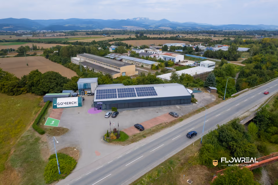 Gewerbe, Dubnica nad Váhom – Gelände aus der Drohne
